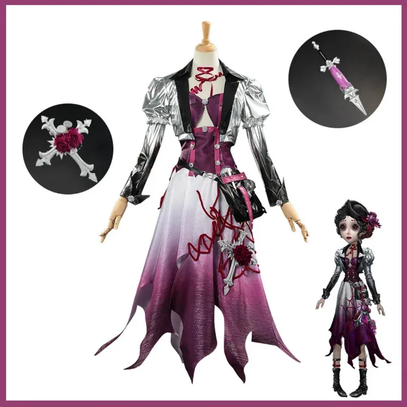 Game Identity V Emily Dyer Dottore Lydia Jones Costume Cosplay Cappotto Abito viola Uniforme Donna Carnevale sexy Halloween Suitx;2'a,
