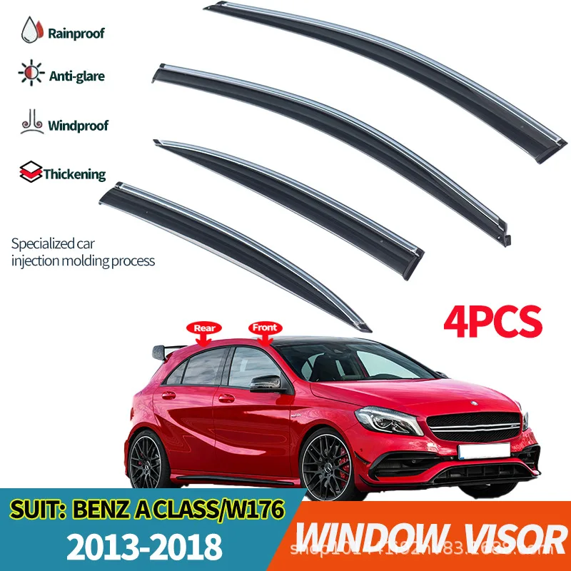 

Подходит для Mercedes-Benz A Class хэтчбек, щит от дождя или блеска MERCEDES A Class w176 13-18Оконный козырек