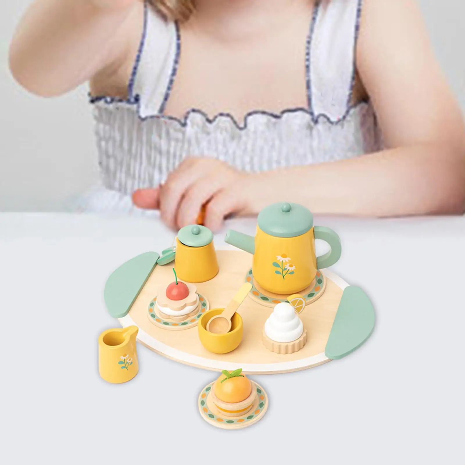 

Toddlers Tea Set Pretend Toy Teapot Cups Dishes Kids Tea Set Princess Tea Time Toys Playset for Children Age 3 4 5 6 Girls Kids