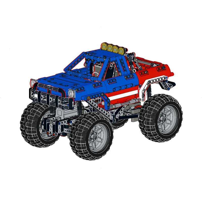 

Building Block Car Model 637 Parts Remote Control Monster Truck MK4 Speed Champion City Toy For Boys Christmas Present