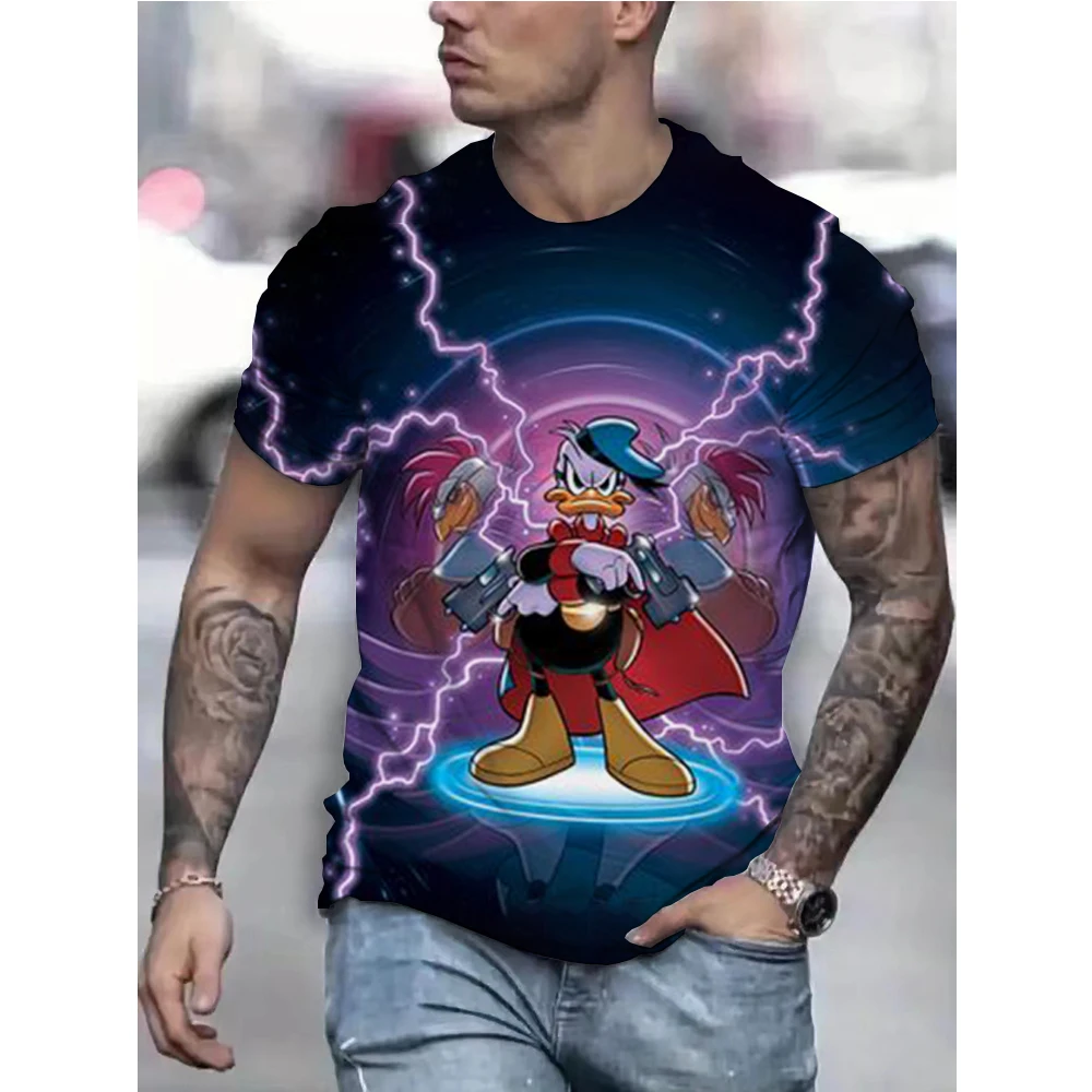 Donald Duck T-shirt Disney men women Short Sleeve casual style 3D print t shirt Summer Streetwear Tee Tops Cartoon