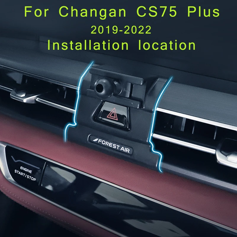 Soporte de teléfono para coche, accesorio giratorio para GPS, para Changan CS35 CS75 Plus 2022 2021 2019