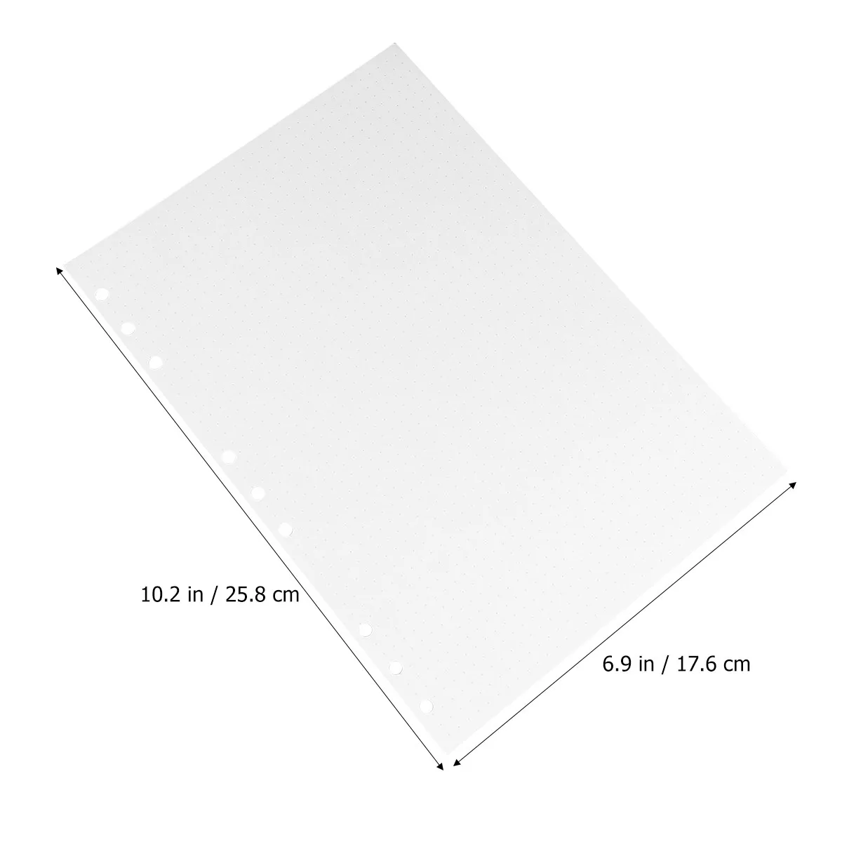 90Sheets B5 Refill Dotted Paper Loose Leaf Replacement Notebook Papers 9 Holes for Drawing Note Taking School Study