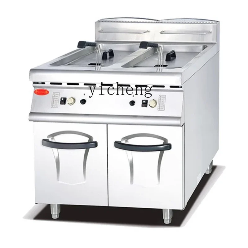 Double Cylinder Fryer Cabinet Base Commercial Large Deluxe Combination Furnace Deep Frying Pan