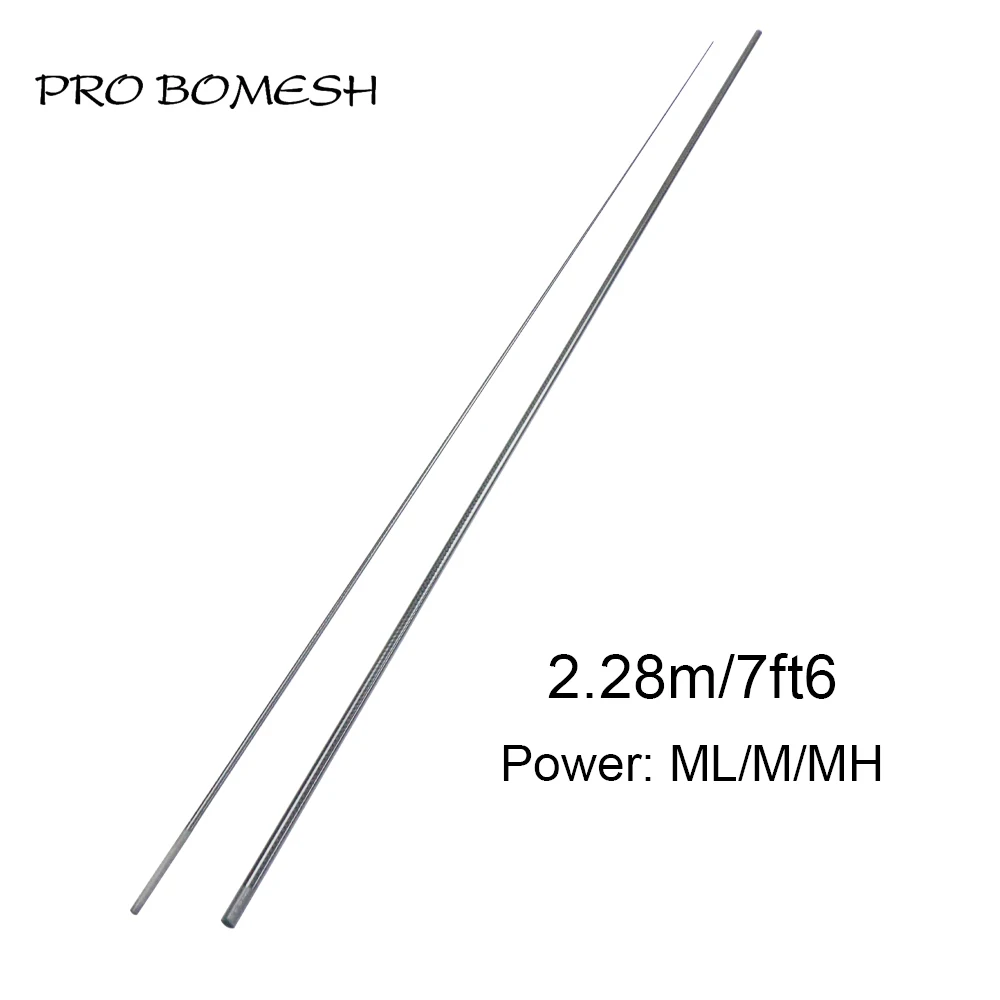 

Pro Bomesh 1 Pcs 2.28M/7FT6 2 Section Full Swirl Sanded Xrays Wrap Carbon Fiber Bass Fishing Rod Blank DIY Rod Building Blank