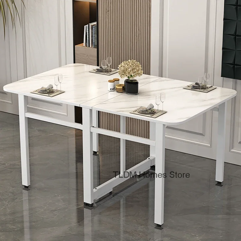 Folding Legs Metal Coffee Tables Onement Modern Kitchen Hallway Entryway Dining Table Office Restaurant Esstische Home Furniture