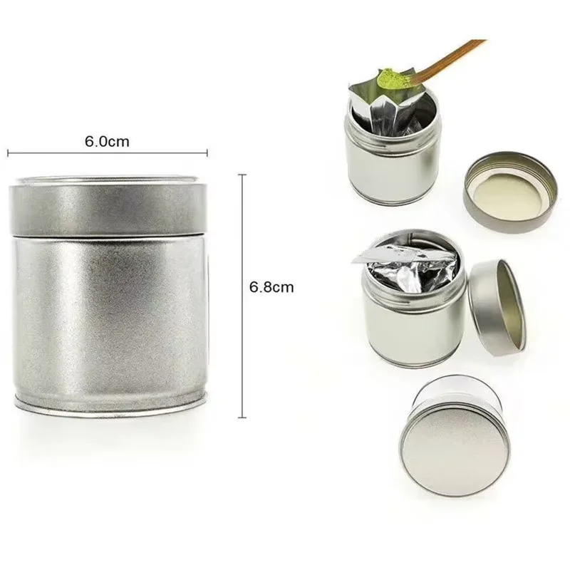 10pcs Mini Round Tin Jar Tea Powder Container Empty Box Portable Packaging Candle Jar