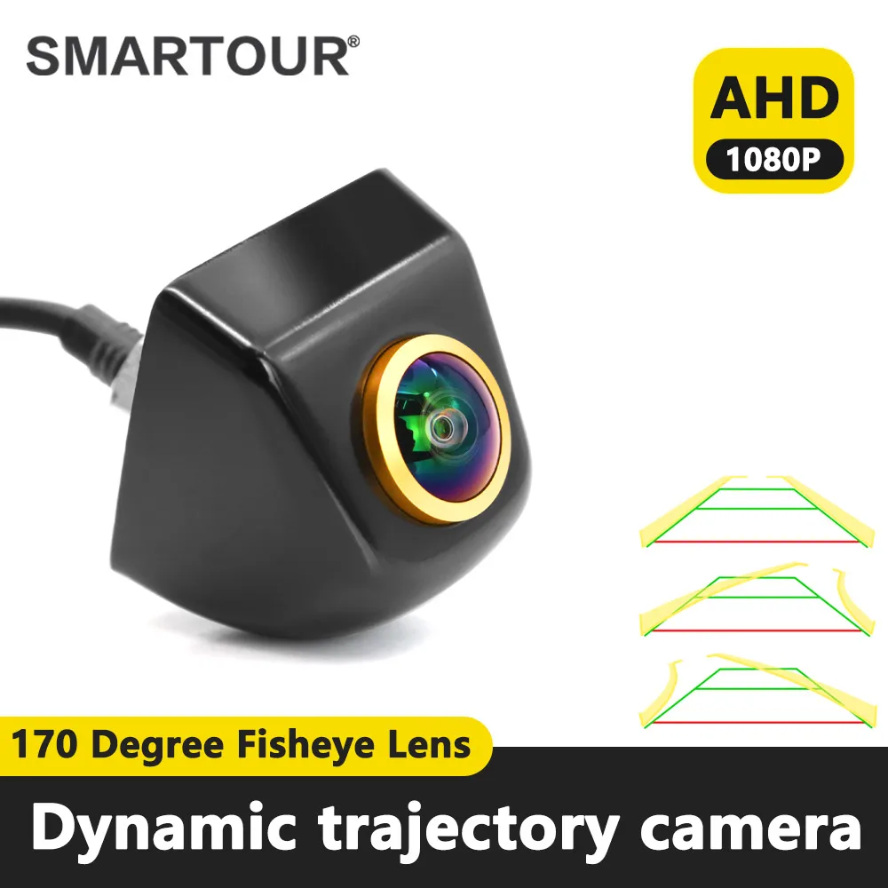 

Smartour HD Reserving AHD 1080P Night Vision 170 Fisheye Lens Vehicle Backup Dynamic Rear View Camera Universal Track Camera