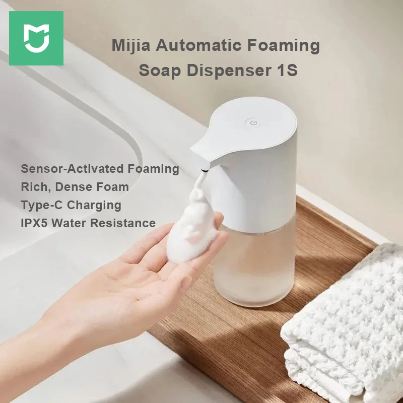 

Mijia Soap Foam Dispenser 1S Automatic Induction Hand Washer USB Rechargeable Foaming Machine Waterproof Washer Home Appliance