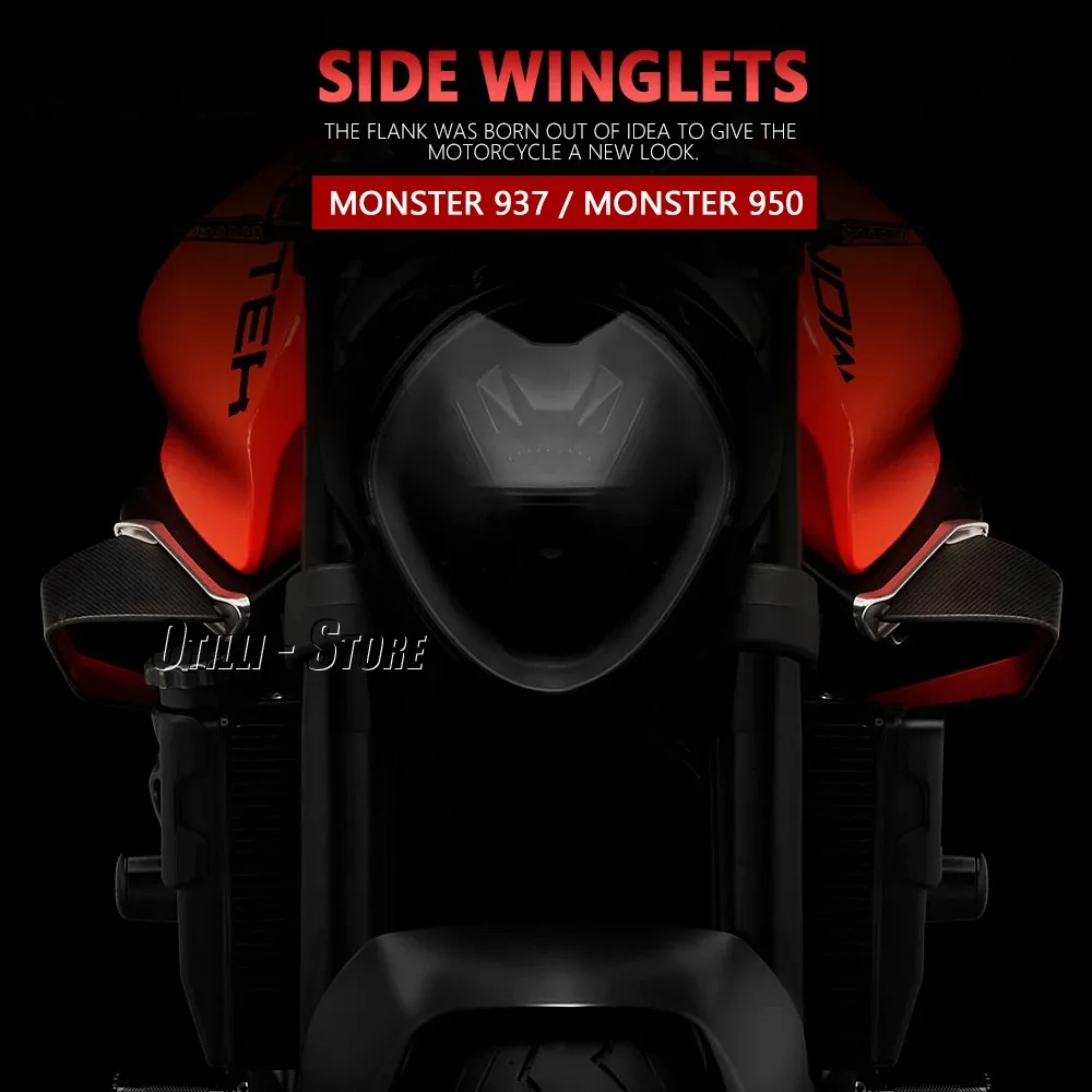 新型バイク MONSTER 937 Plus 2021-2025 2024 ウィングレット エアロダイナミック スポイラー サイドウィングキット ドゥカティ MONSTER937 SP Monster 950用