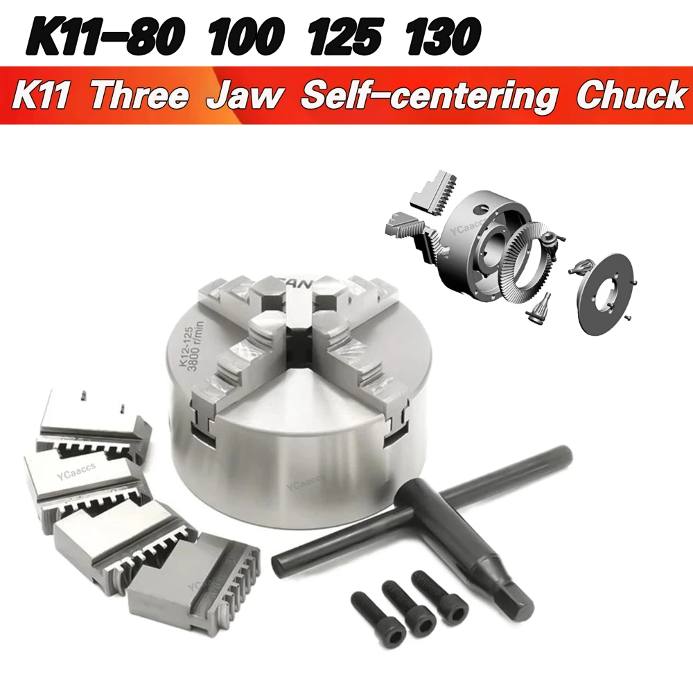 K12 80 100 125 160 200 250 130 Lathe Chuck 100mm Sanou Four Jaw Self-centering Chuck 4\'\' Scroll Chuck For Small L