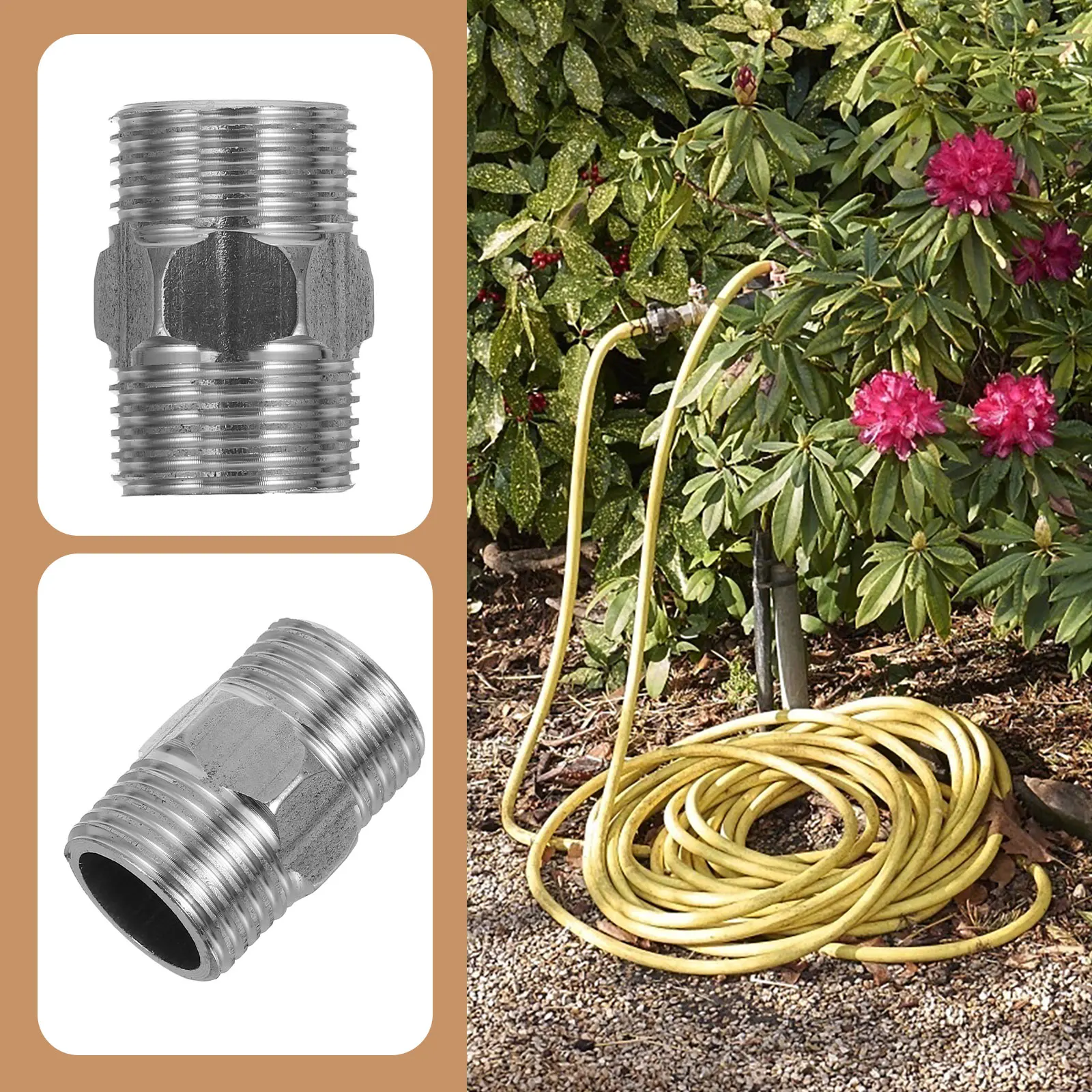 

10pcs Stainless Steel Male Threaded Fitting Female Adapter Pipe Connector Leakproof Durable Plumbing Fittings For Home