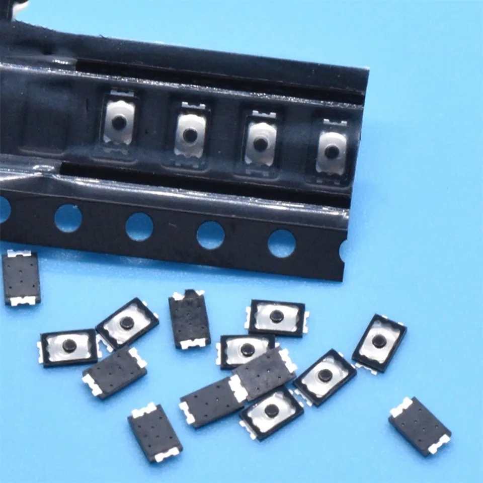 50 Piezas 2x3x0.6 Interruptor de Botón Táctil U Tact 4 Pines Micro Interruptor SMD Mini Película Delgada Interruptor de Luz Táctil 4
