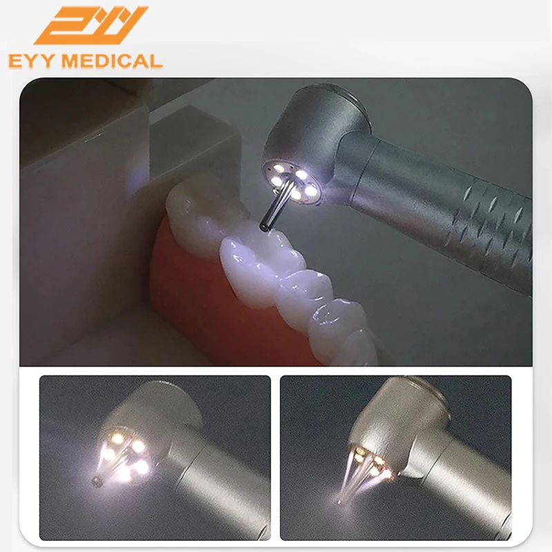 Dental Dentistry 5 Led High Speed Handpiece Shadowless 2 Hole 4 Hole E-generator Hand Piece 5 Water Spray Dentistry Equiment