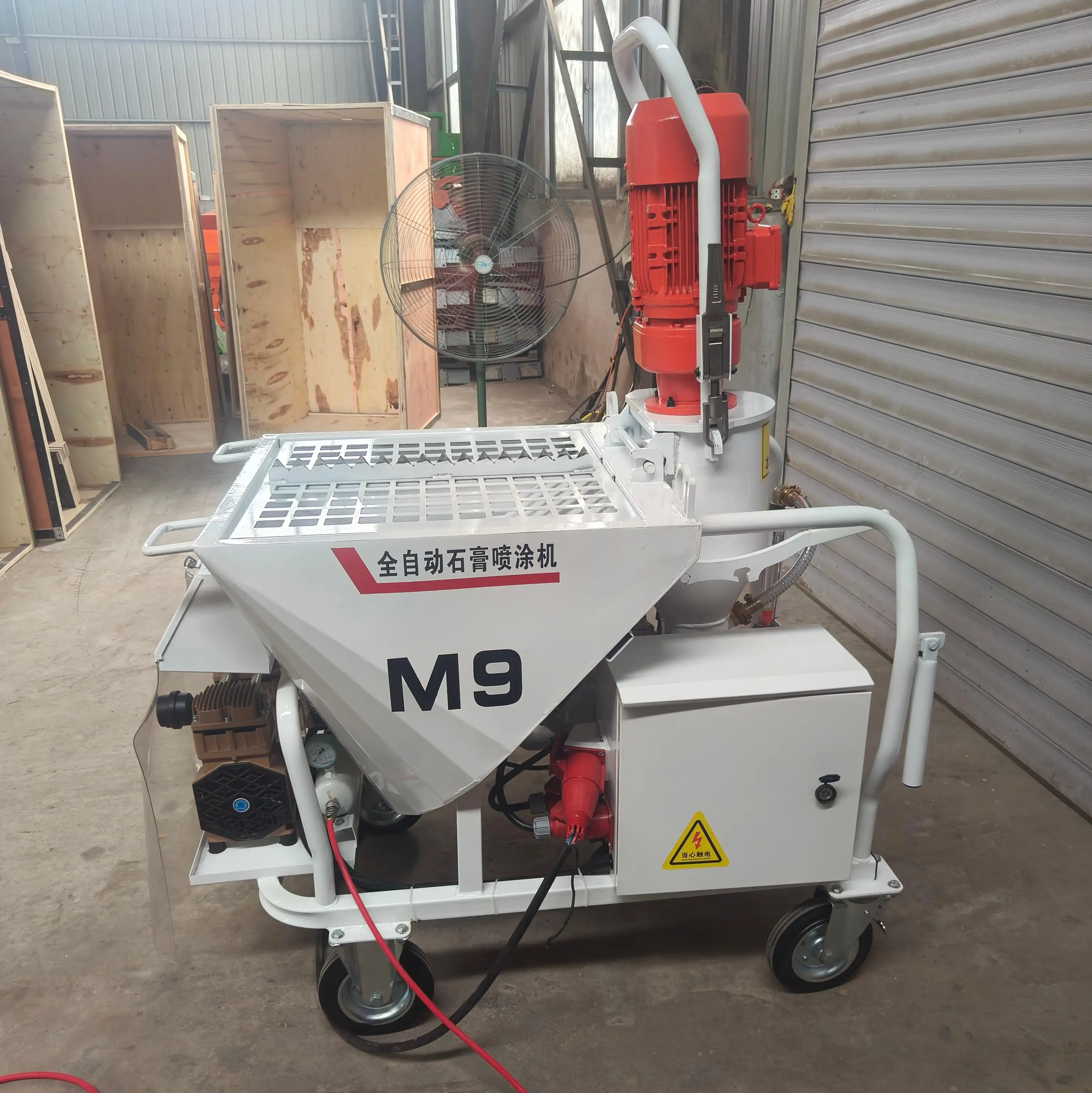 Gypsum Plaster Spraying Machine for Wall with Plaster Station Pump