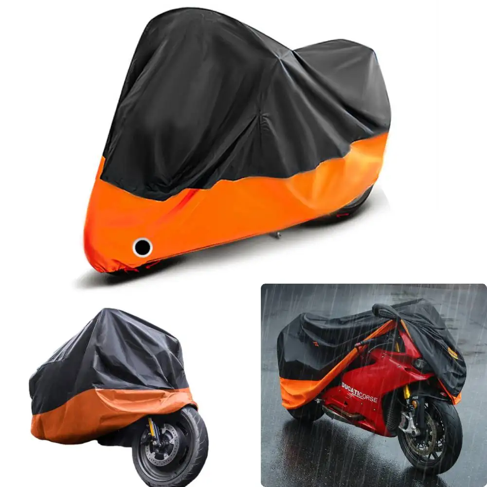 

Moto Rain Cover Waterproof Dustproof UV Protective Cover Coat Wear-Resistant Fabric Motorbike Cover for All Season