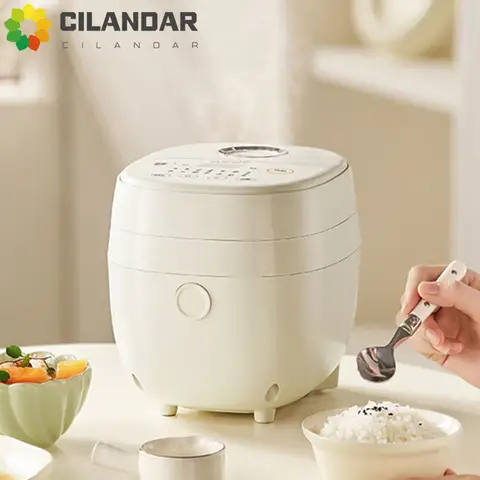 Cuociriso domestico multifunzionale da 1,6 litri con pentola interna antiaderente in ceramica per cucinare intelligente di 1-2 persone