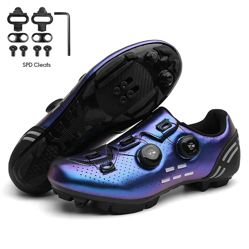 2024 New Cycling Sneaker Mtb with Cleats Men Carbon Sports Speed Bike Shoes Women Mountain Racing Flat SPD Road Cycling Footwear