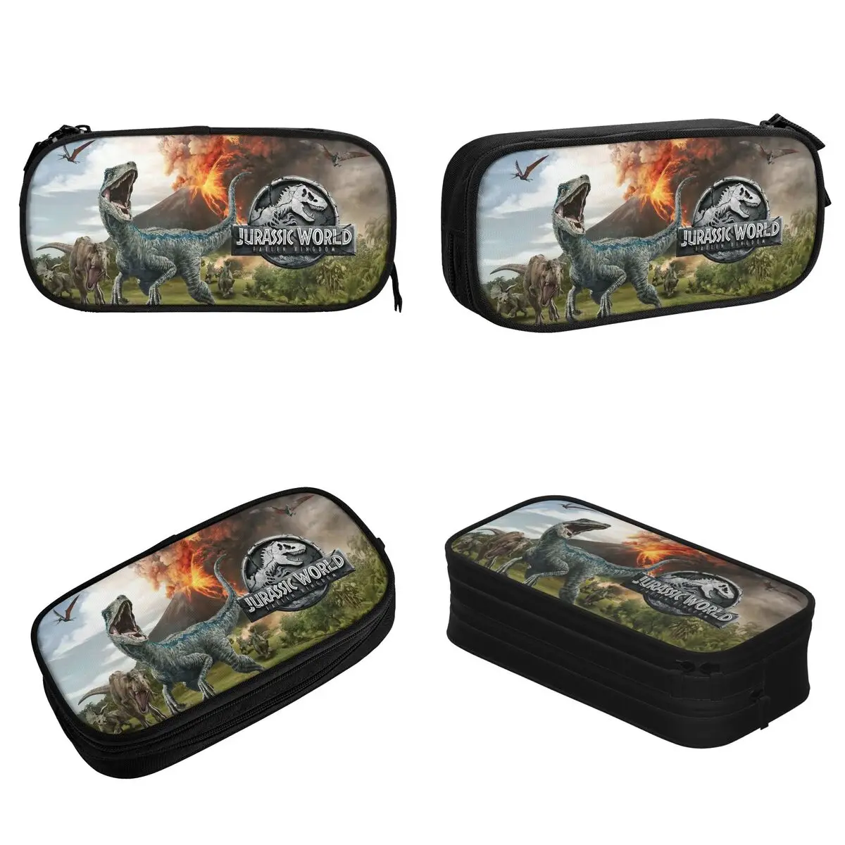 Classic Ancient Animal Giant Dinosaur Pencil Case Jurassic Parks Pencil Pouch Pen Box for Student Bag Students School Stationery