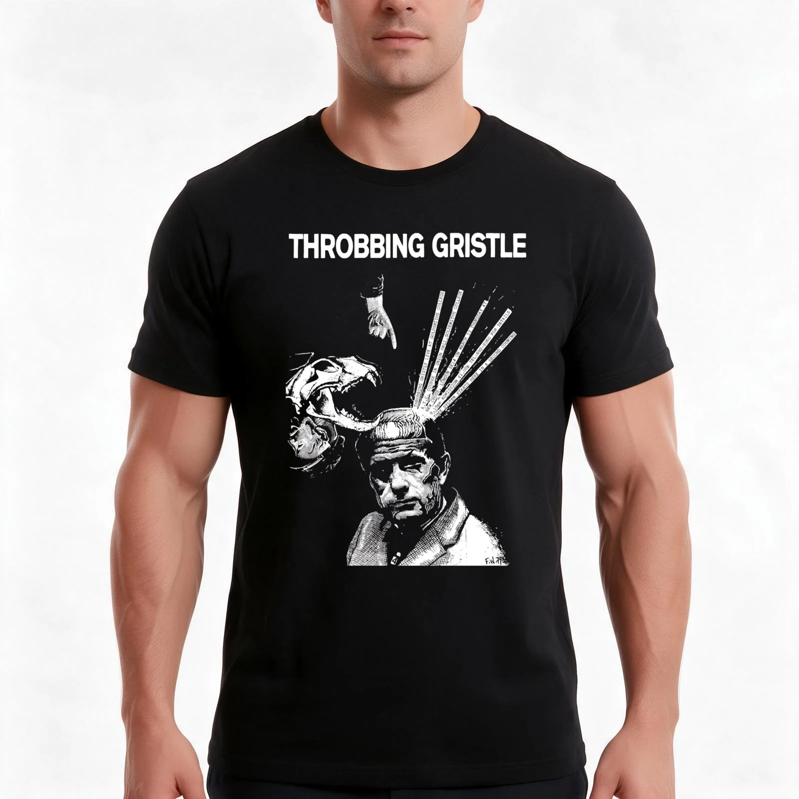Throbbing Gristle T-Shirt Summer Casual Cotton Tee Oversized Streetwear Tops Vintage Graphic Print Loose Fit Short Sleeve