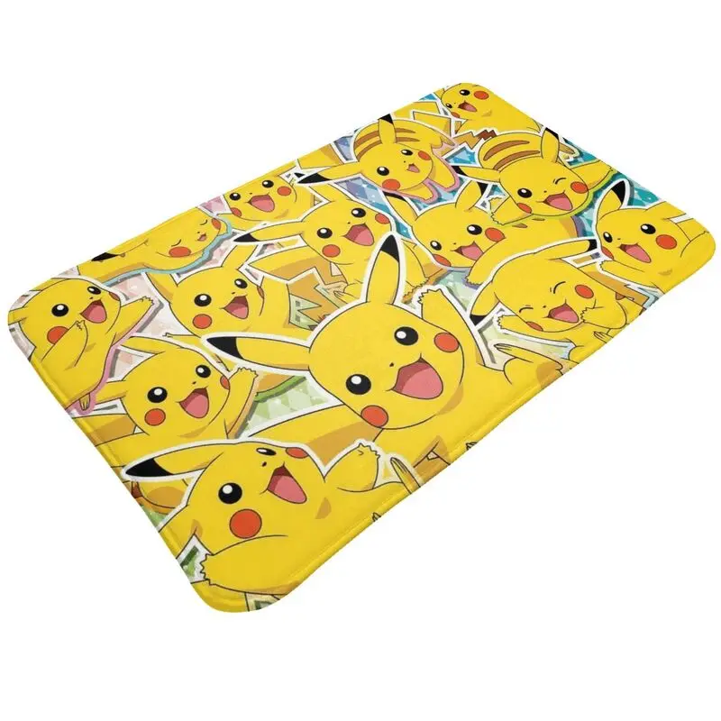 Custom Personalized Cartoon Animation Pokemon Pikachu Doormat Mat Anti-Slip Kitchen Bath Garden Rug Carpet 40*60cm