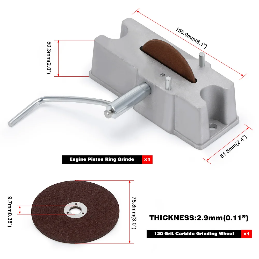 OYOTE 66785 66786 Manual Engine Piston Ring End Gap Filer Tool Grinder to Assure Proper Piston Ring End space