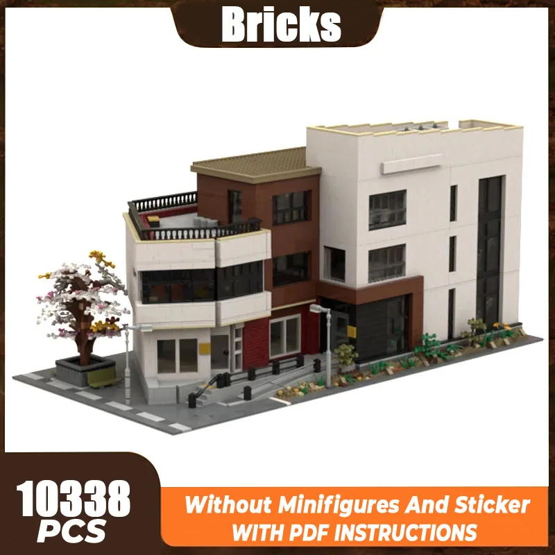 Moc Building Bricks Street View Model Ulsan Cultural Center Technology Modular Blocks Gifts Toys For Children DIY Sets Assembly