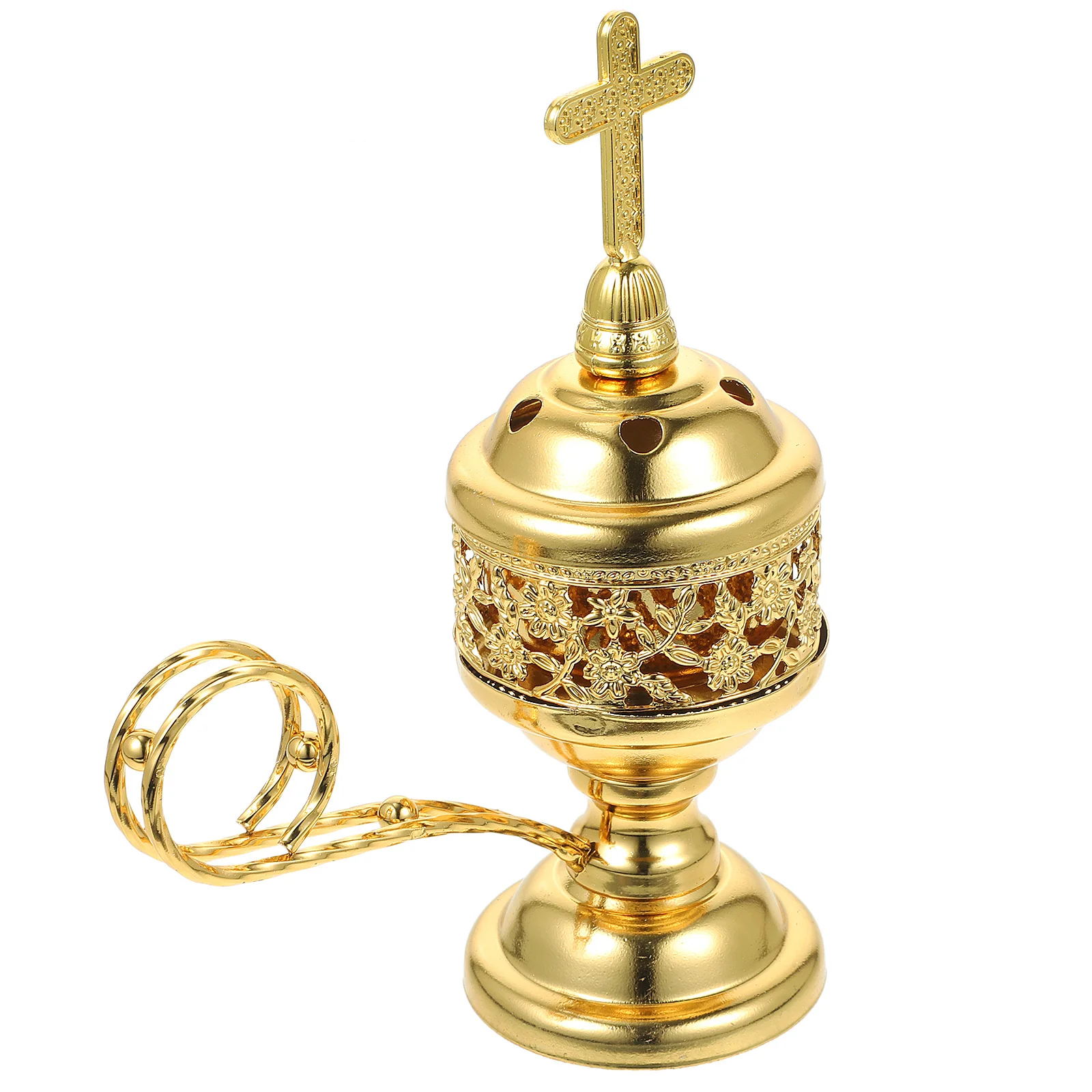 

Metal Incense Cone Burner Arabic Design Lightweight Portable Censer for Home Office Bedroom Aromatherapy Incense Holder