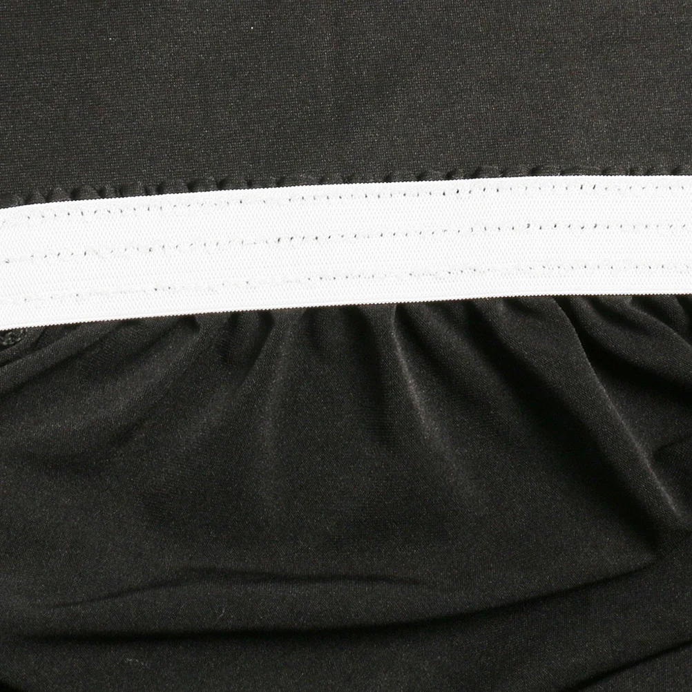 

Black Solid Color Milk Silk Chair Cover Stretchable Removable Dining Chair Slipcover Protector Case for Restaurant Dining Room