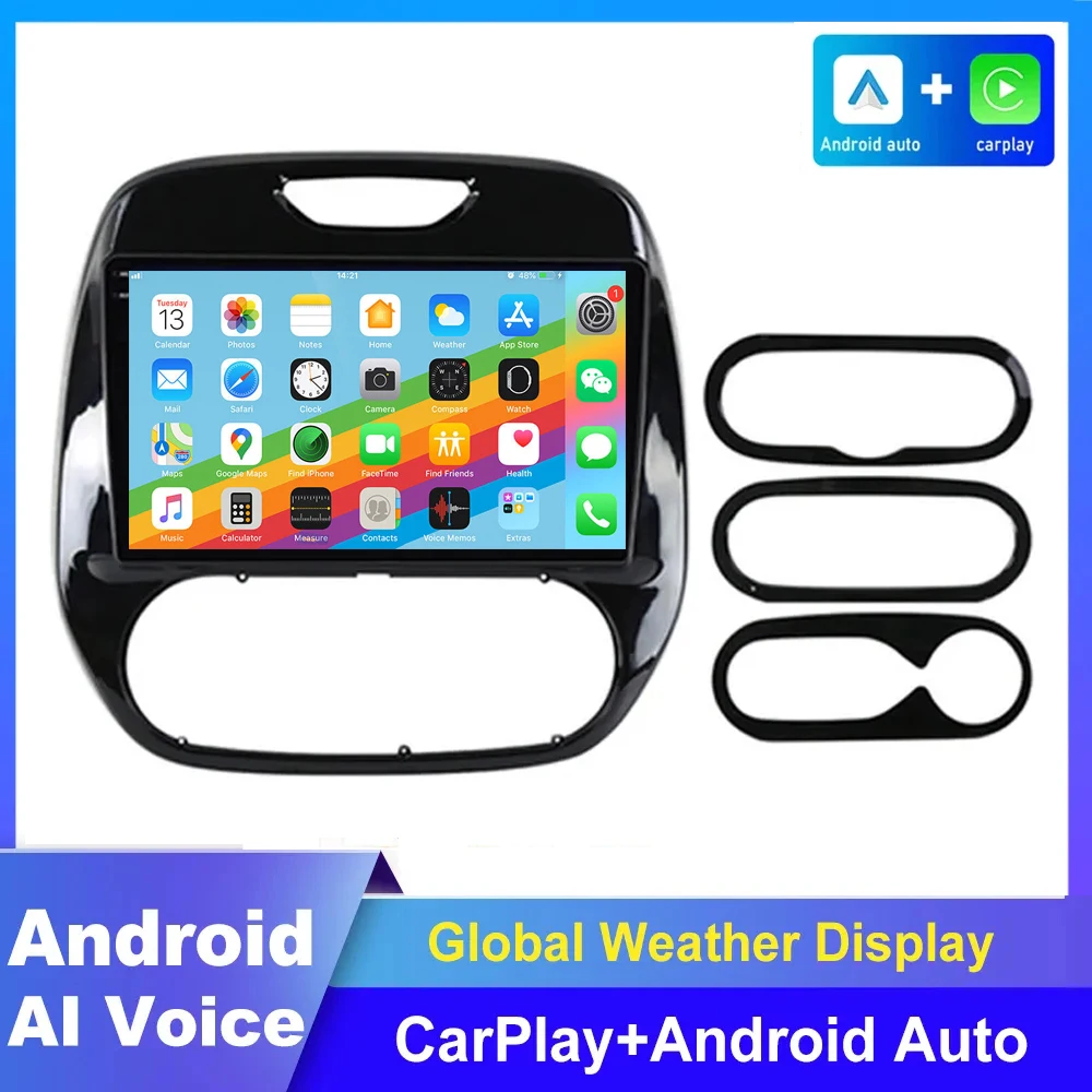 

Android13 Car Radio For Renault Captur CLIO Samsung QM3 2011-2018 Stereo wireless Carplay GPS Navigation Multimedia Video Player