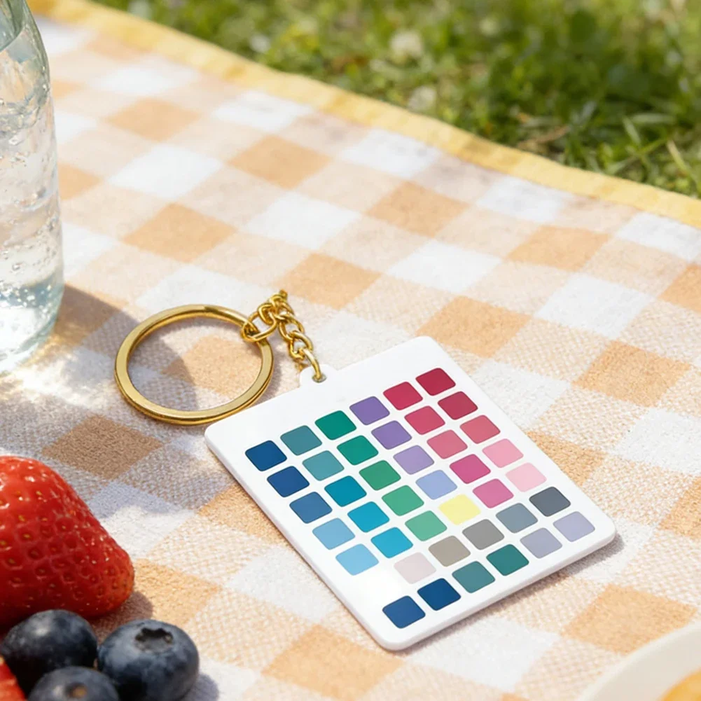 Makeup Shade Guide True Summer Keychain Portable Style Tool Makeup Shade Reference Portable Color Analysis Keychain