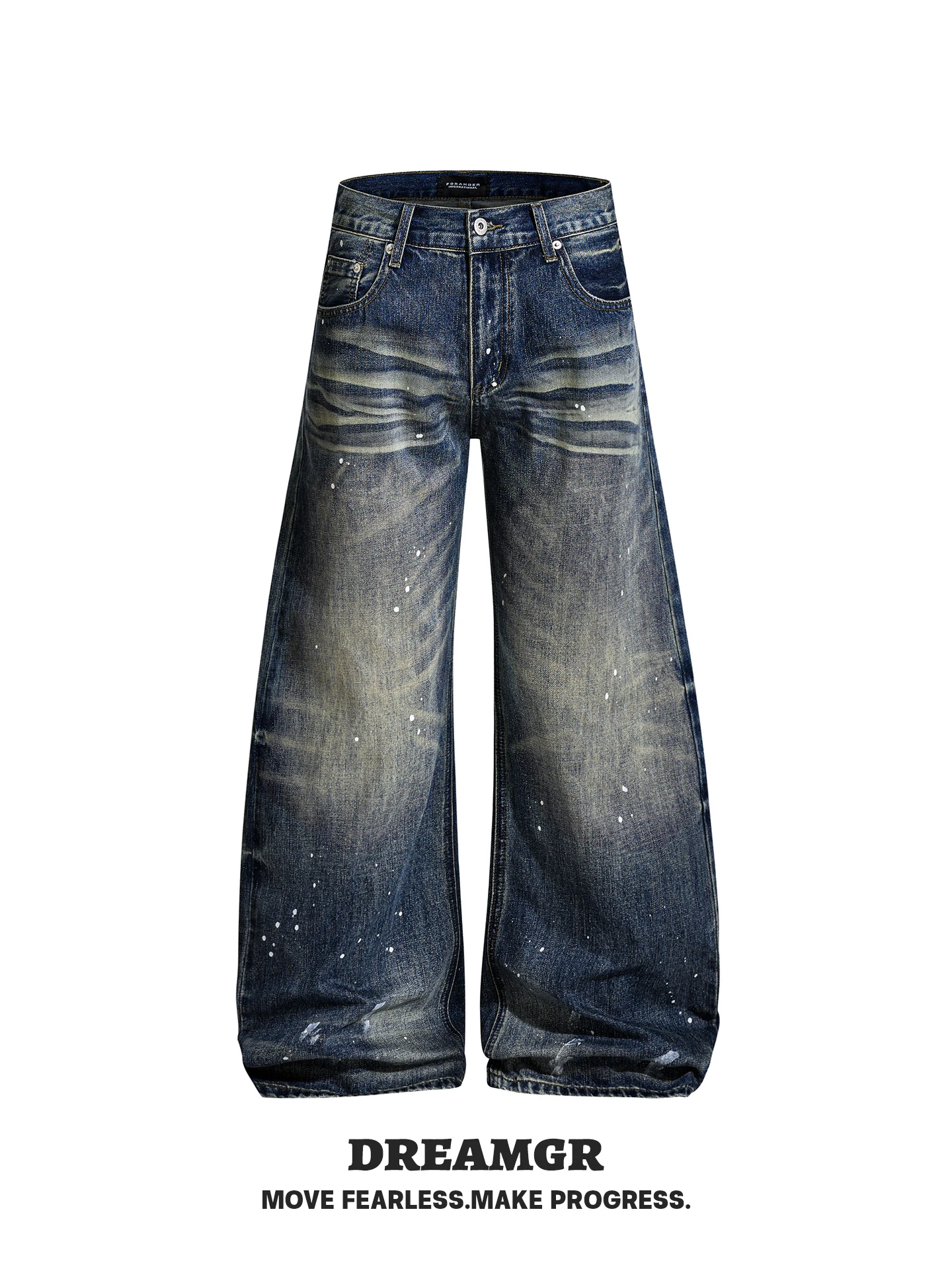 

Ретро-джинсы в американском стиле для мужчин и женщин, прямые, с эффектом потертости, длинные брюки из денима