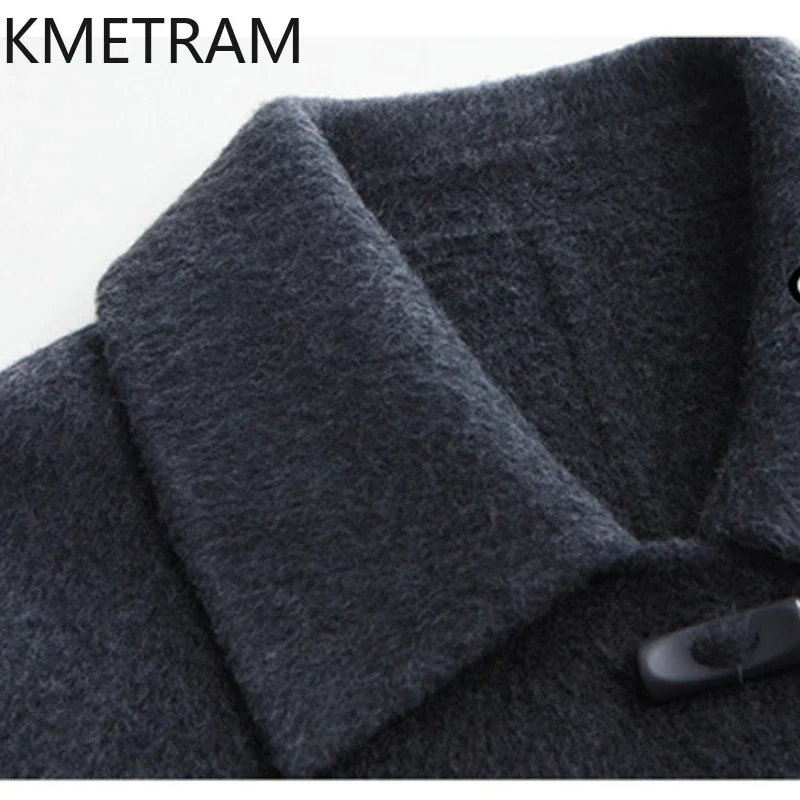 KMETRAM-Manteau long d'hiver pour femme, 100% laine véritable, vêtements de luxe, extérieur, nouveau, 2024