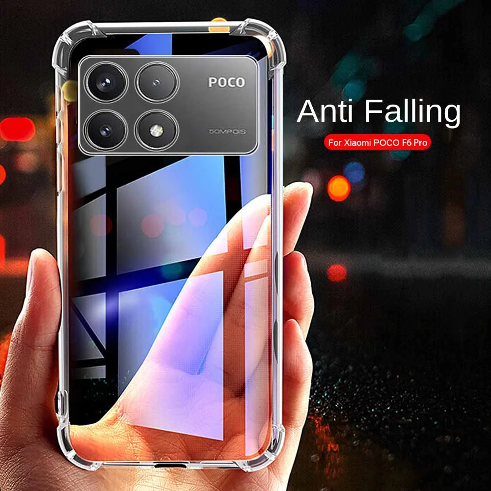 Clear Camera Protection Case for Xiaomi Poco F6 Pro