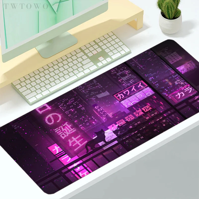 Japanese Style City Mouse Pad Gamer XL Home Computer Mousepad XXL Office Natural Rubber Non-Slip Soft Desktop Mouse Pad Mice Pad