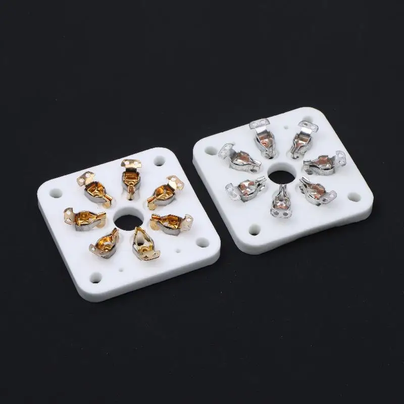 Panel Chassis Mount 7Pin Ceramic Vacuum Tube Socket For FU19 FU29 FU32 6C3 Vintage Tube Audio Amplifier DIY Accessories