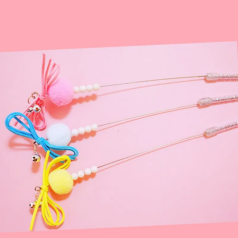 Varita interactiva con pluma de mariposa y campana para gatos - imagen 3
