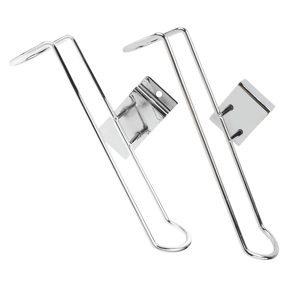 

2 Pcs Roller Skate Rack Man Hangers Ice Shoes Stainless Steel Skateboard Storage
