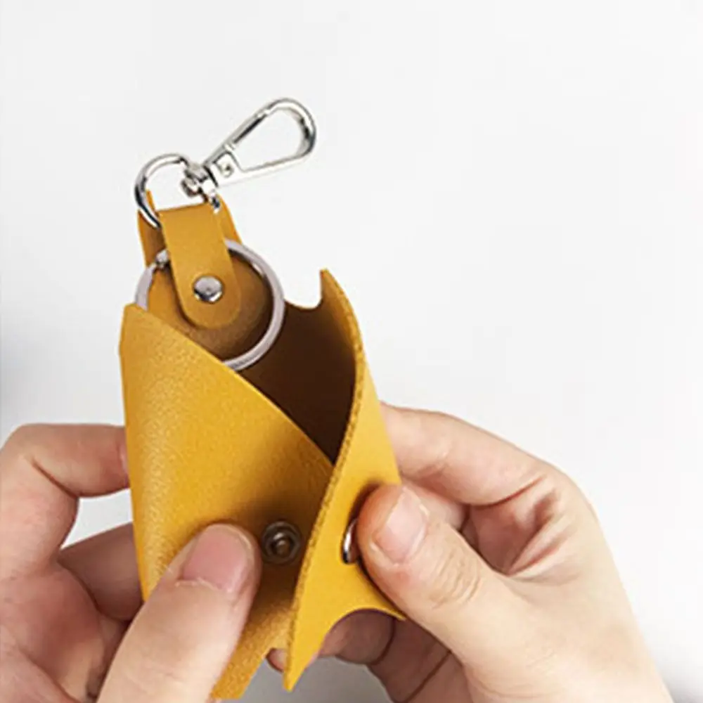 Car Key Wallet PU Leather Key Cover Interior Accessories Car Key Organizer Remote Key  Pouch Men's Key Holder Leather Keychain