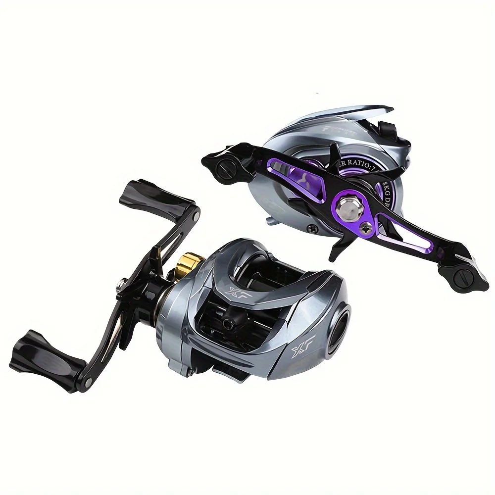 19+1BB Fishing casting reel 7.2:1Magnetic centrifugal force 8kg drag power casting fishiing reel