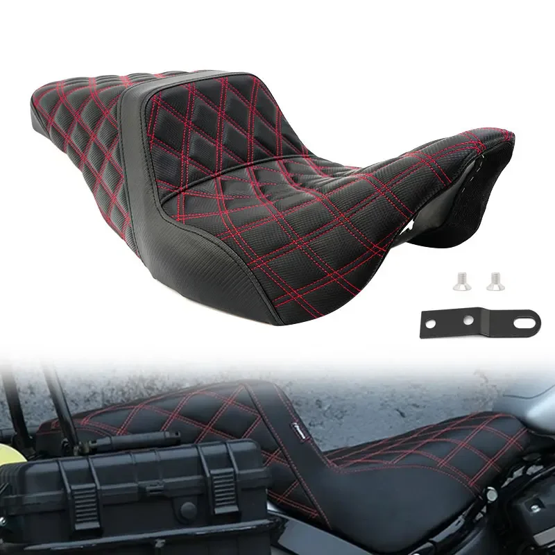 

Motorcycle Two-Up Seats Rider Saddle Driver Passenger Pillion For Harley Touring Electra Glide Street Glide Road King CVO 09-23