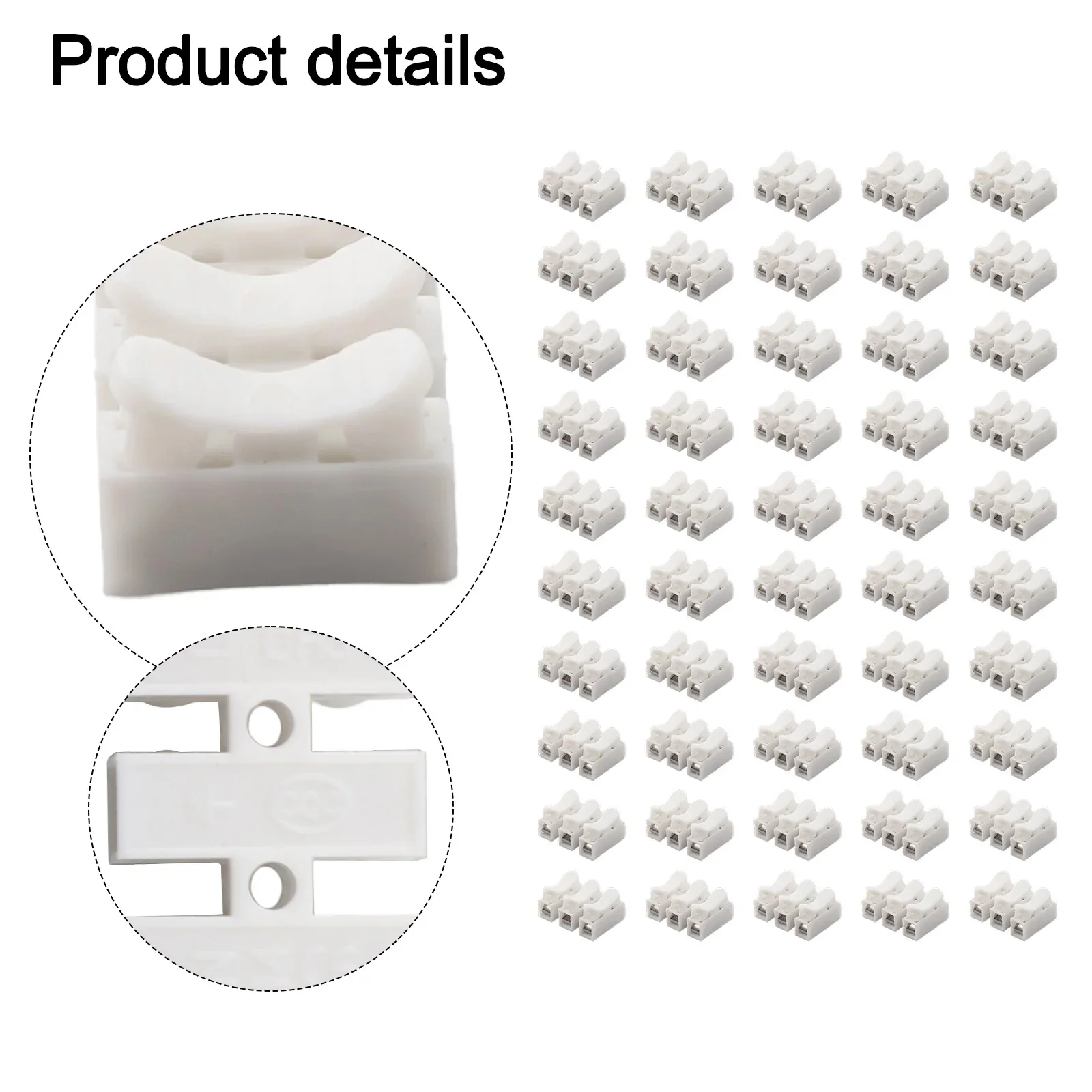 Home Wiring 68.58 X 68.58 X 68.58 Mm Spring Clamp Terminal Stainless Steel Contacts Quick And Easy Connections