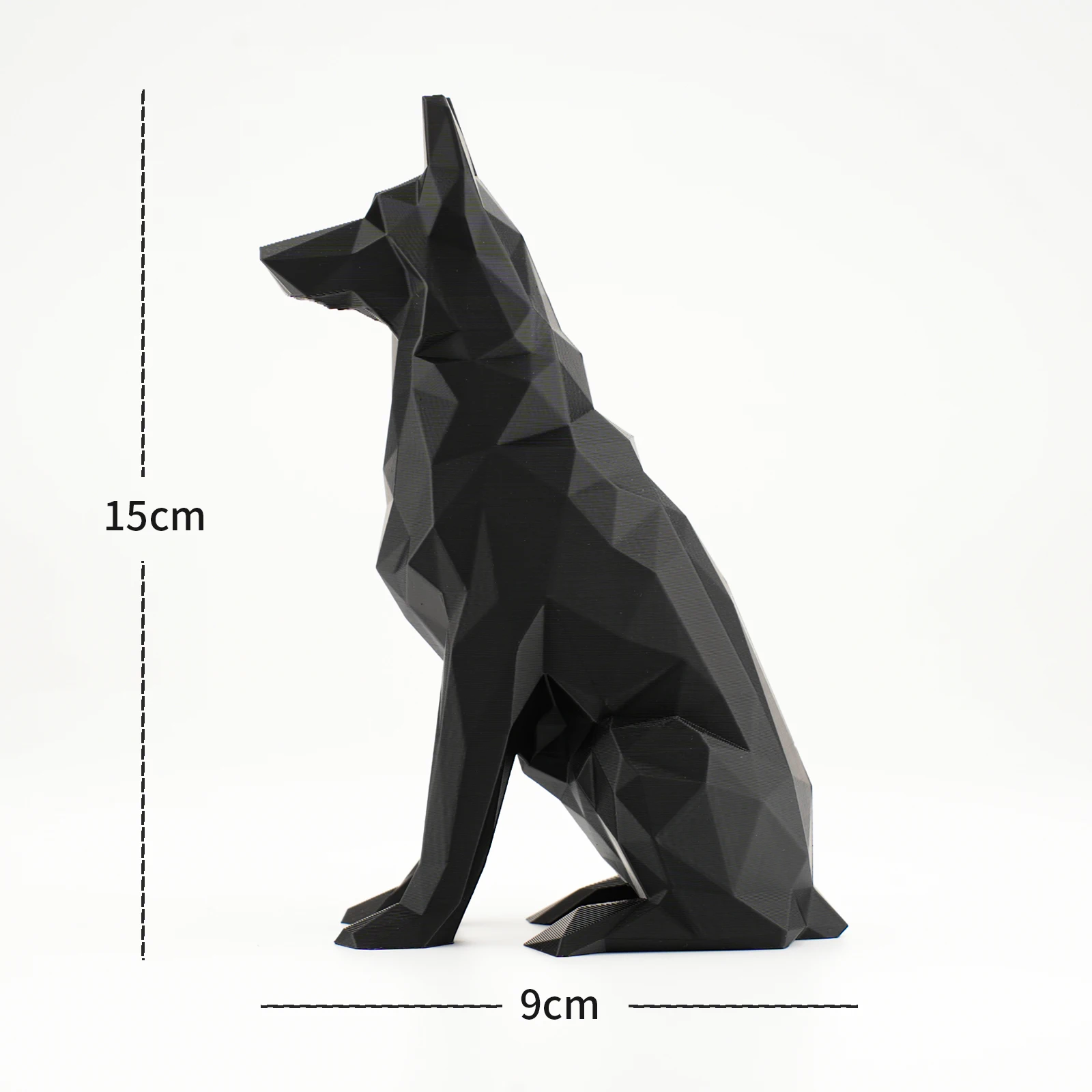 Dog Figurine Animals Statues Black German Shepherd Sculptures Ornament Elegant Designs for Room&Car Decoration Idea Festive Gift