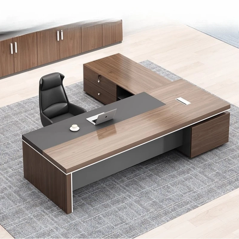 Designer Asthetic Executive Desk Brown Luxury Modern Luxury Executive Desk Cheap Drawers Mesa De Escritorio Office Furniture