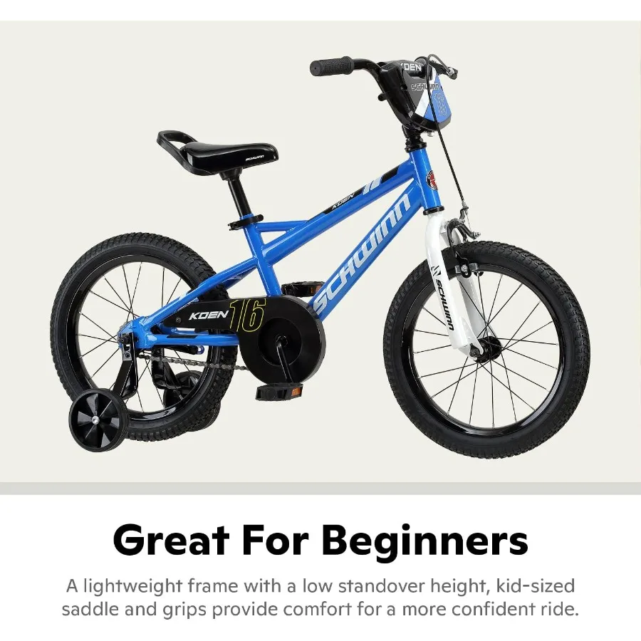 Bicicleta de 16 pulgadas para niños de 8 a 13 años, negra, azul, roja, verde azulado, rosa o morado, diseño ergonómico SmartStart, asiento ajustable crecen con