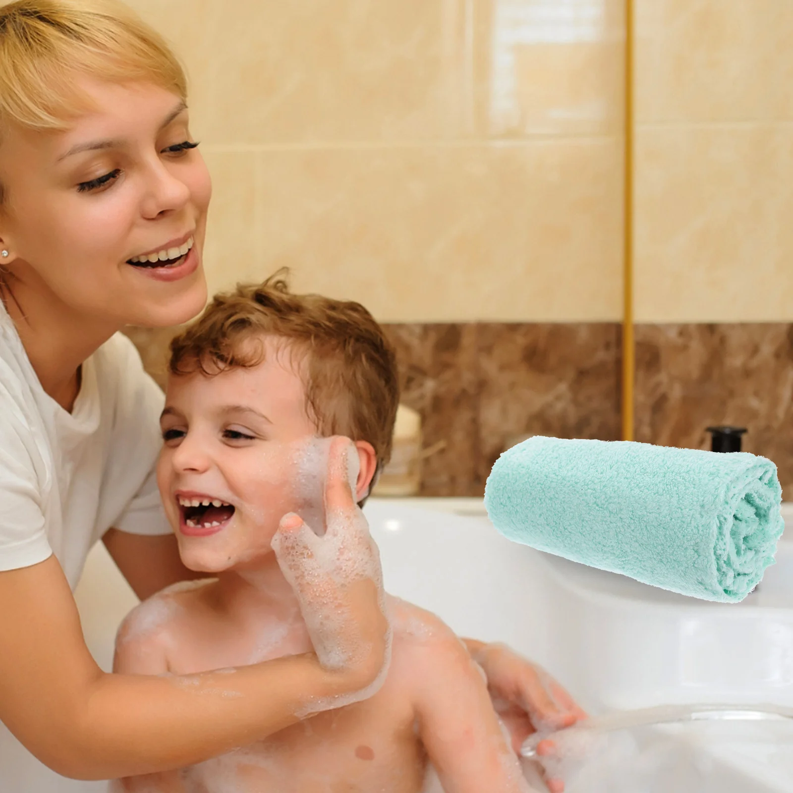 

6Pcs Reusable Coral Fleece Face Towels Comfortable for Hand Facial Washing Makeup Removal Oil Absorbing Daily Use