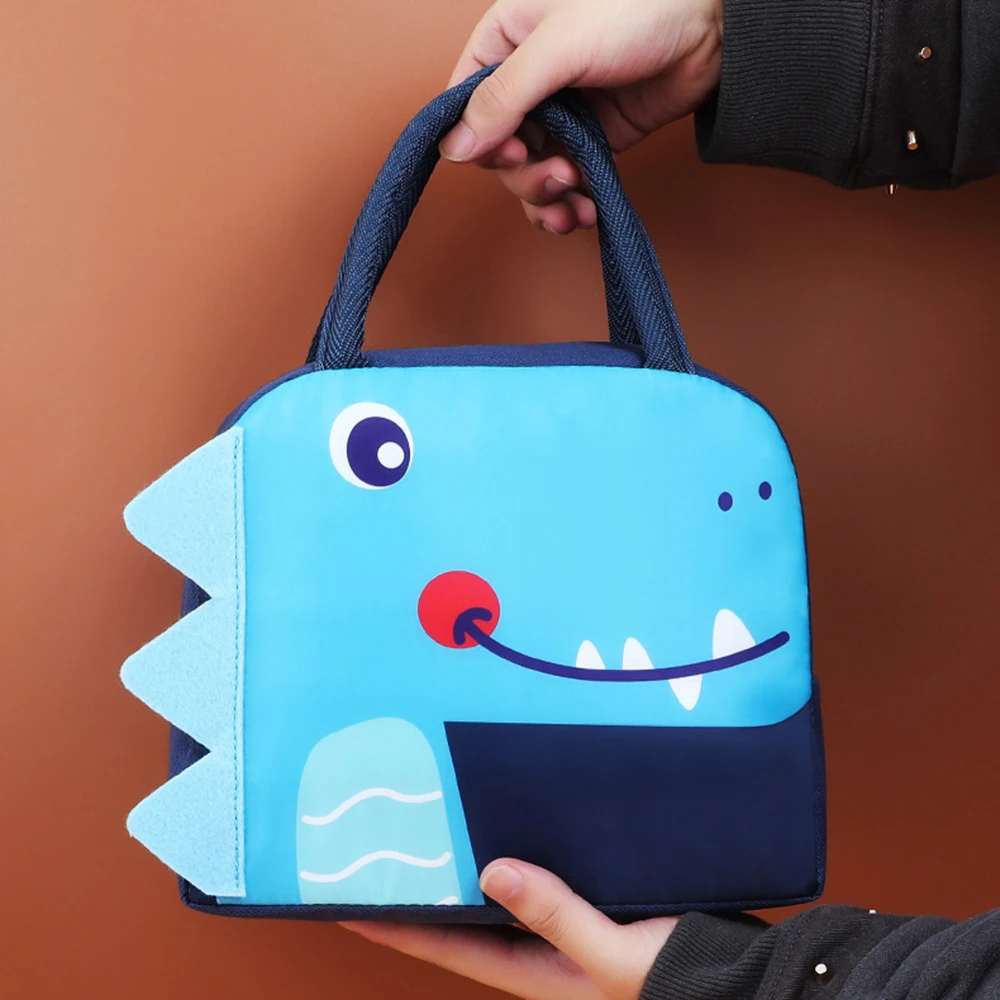 3D Three-Dimensional Bento Bag Cute Cartoon Bento Bag Lunch Bag Handbag Storage Insulation Bag Canvas Lunch Box Bag Ice Pack