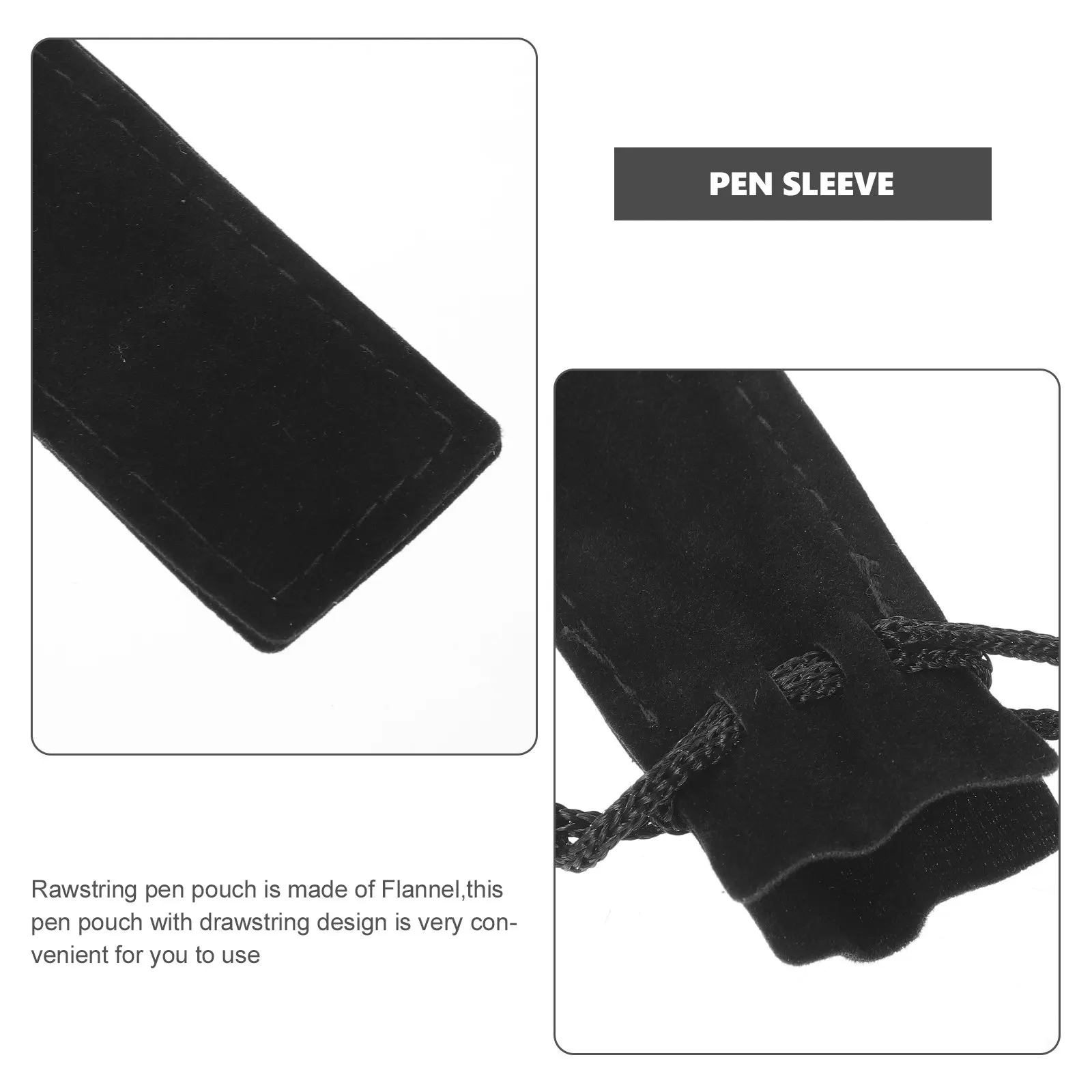 

20 шт. фланелевых чехлов-мешочков на шнурке для ручек, портативный пенал для хранения канцелярских принадлежностей для школы, офиса, дома, подарок, 5 цветов