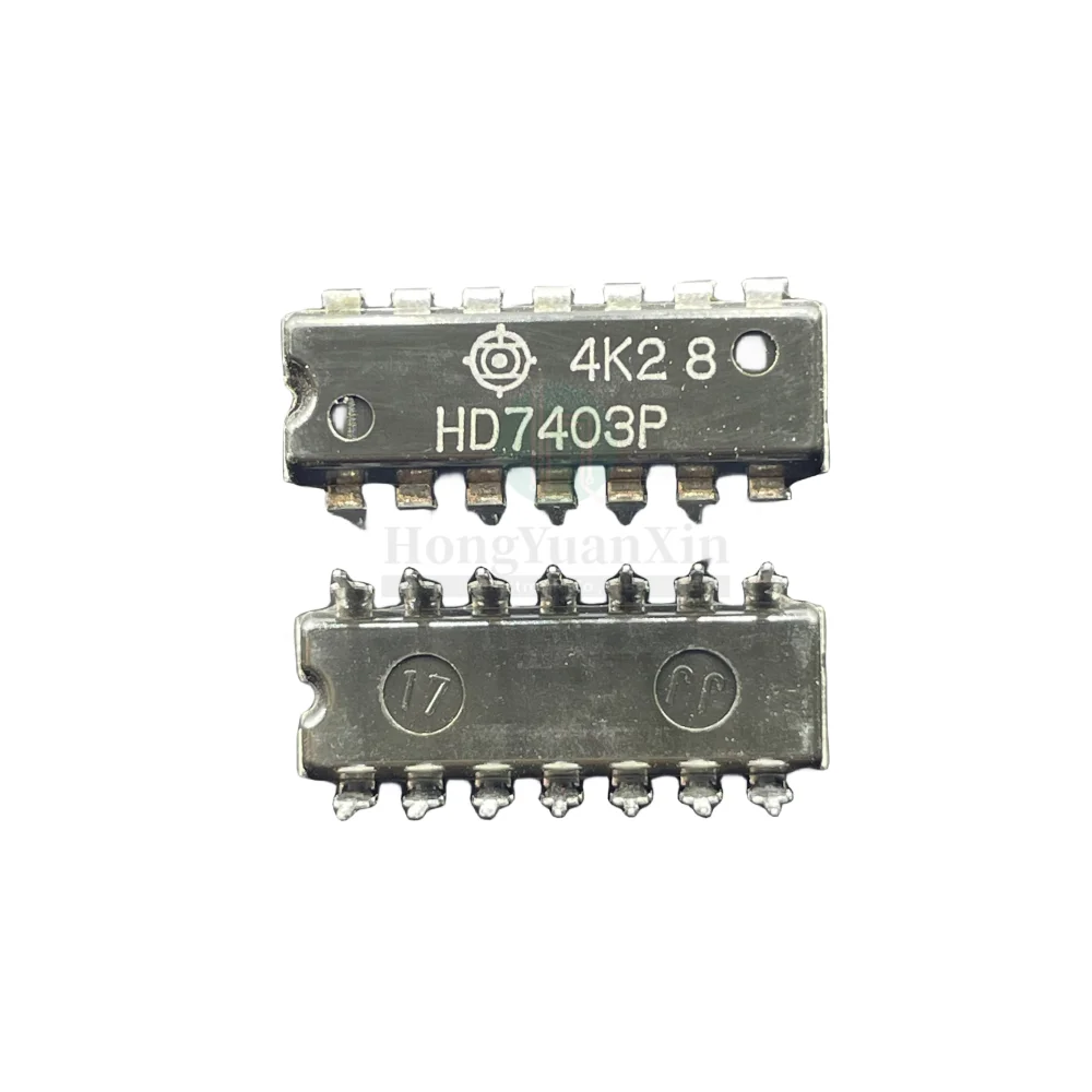 10PCS/ HD7403P Original DIP14 Pin Open Collector Logic Chip