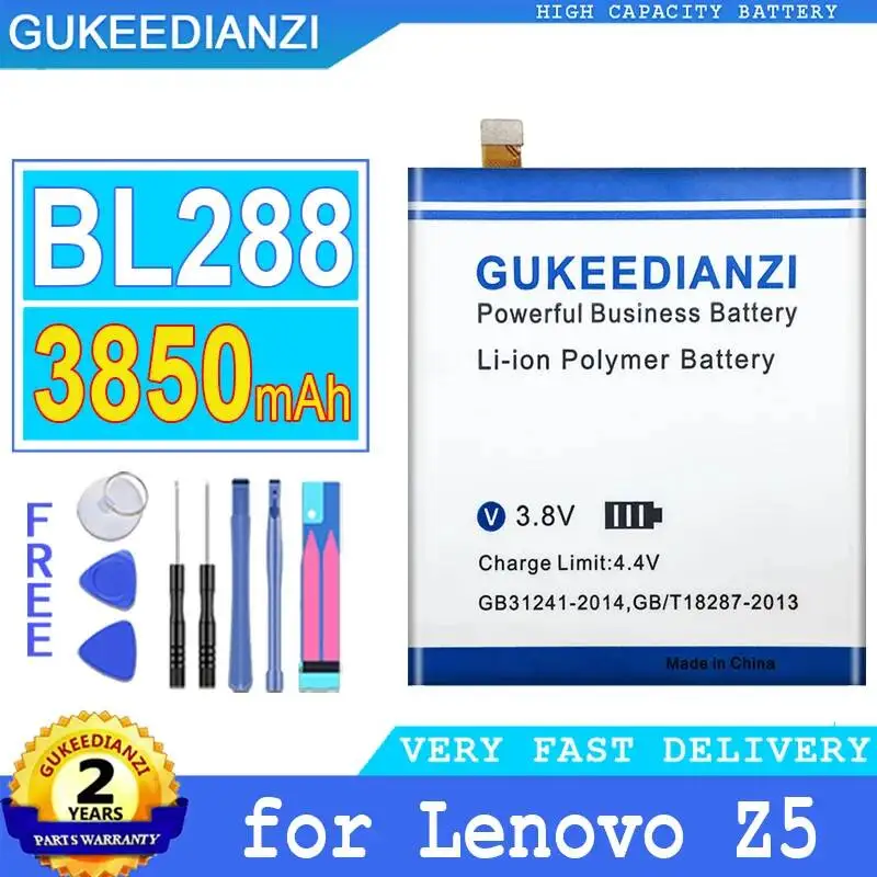 Аккумулятор для мобильного телефона BL288 для Lenovo Z5 L78011 L78012, 3850 мАч, надежная мощность